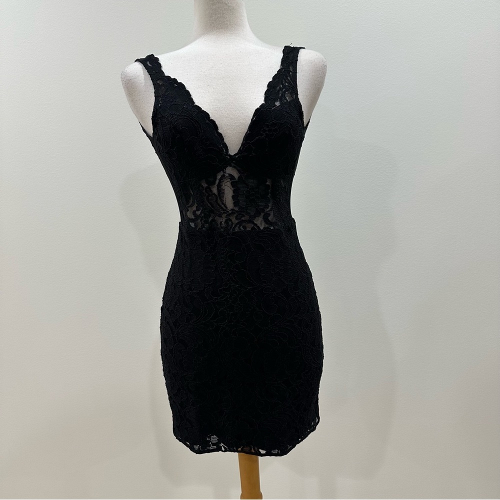 Topshop Black Lace Dress